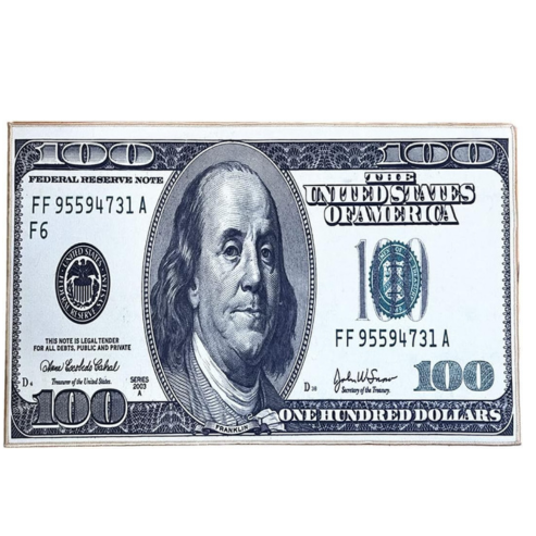 VIKAMA – Tapis long créatif en forme de dollar, antidérapant pour chambre, salon, couloir ou baie vitrée